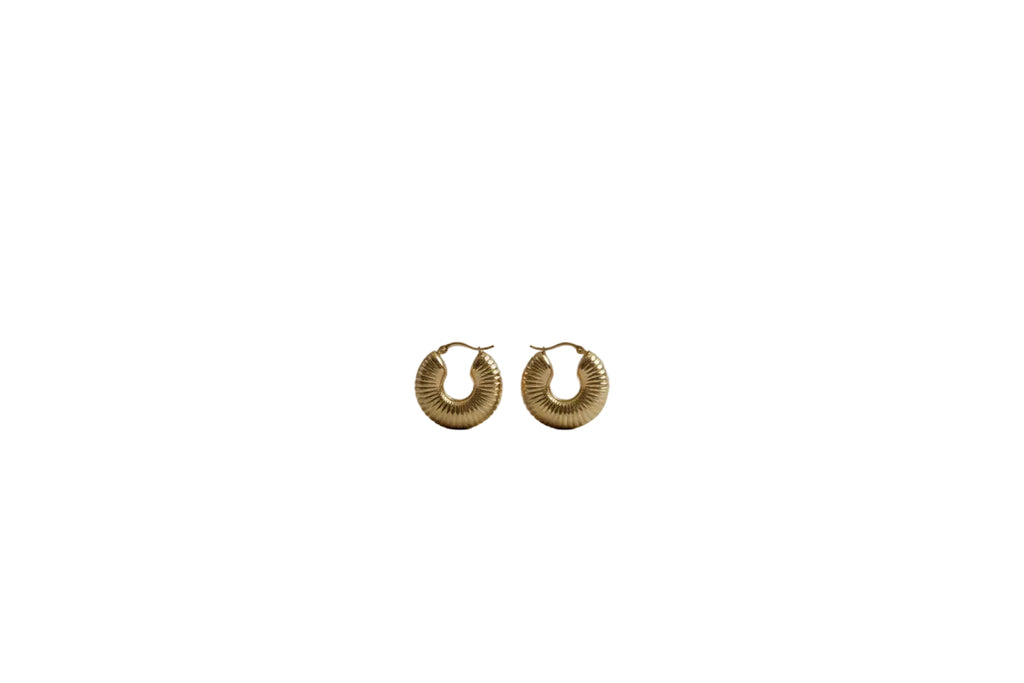 ALIYAH 18K Gold-Plated Hoop Earrings