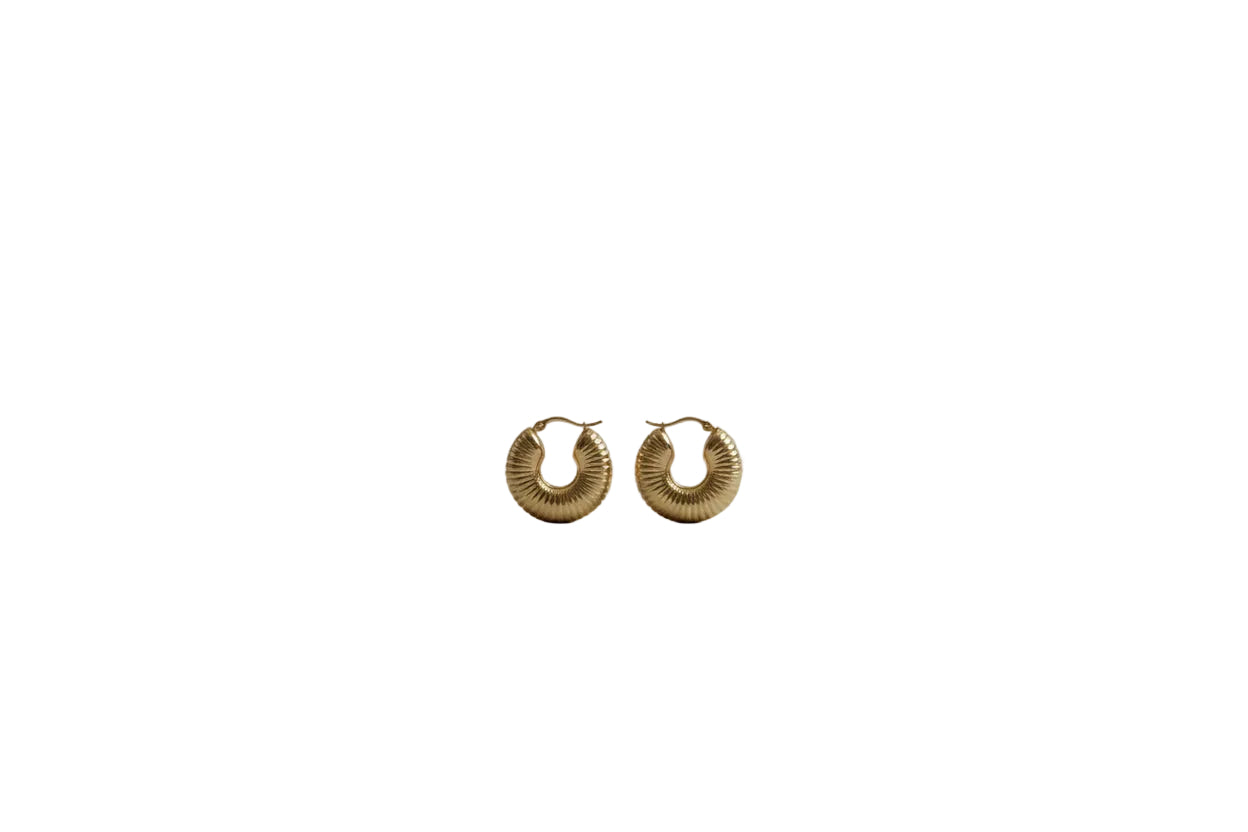 ALIYAH 18K Gold-Plated Hoop Earrings