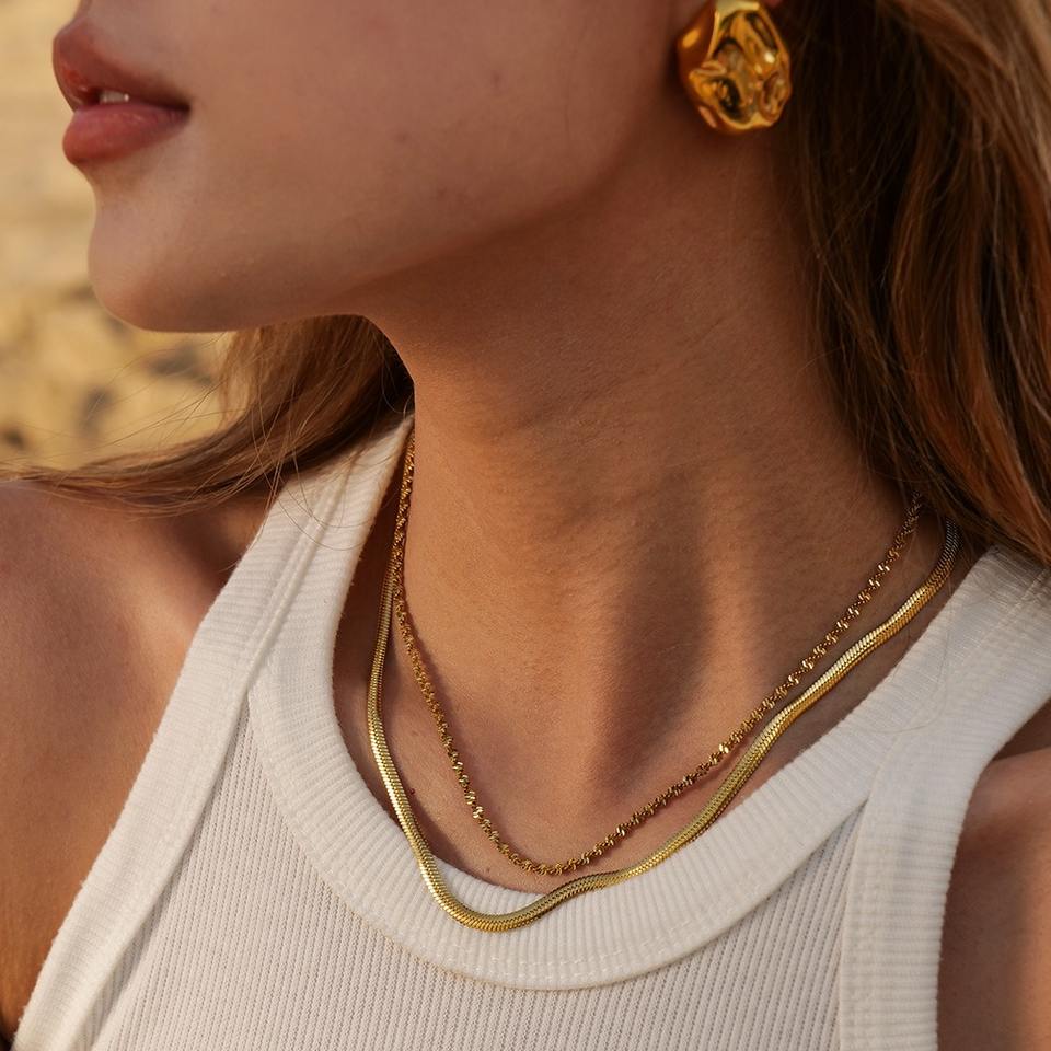 Double layer 18k Gold Plated  Necklace