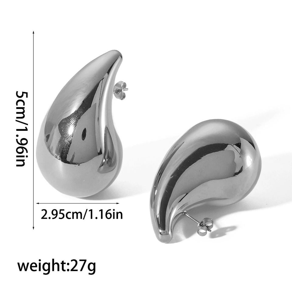 Liquid Metal Sculptural Stud Earrings