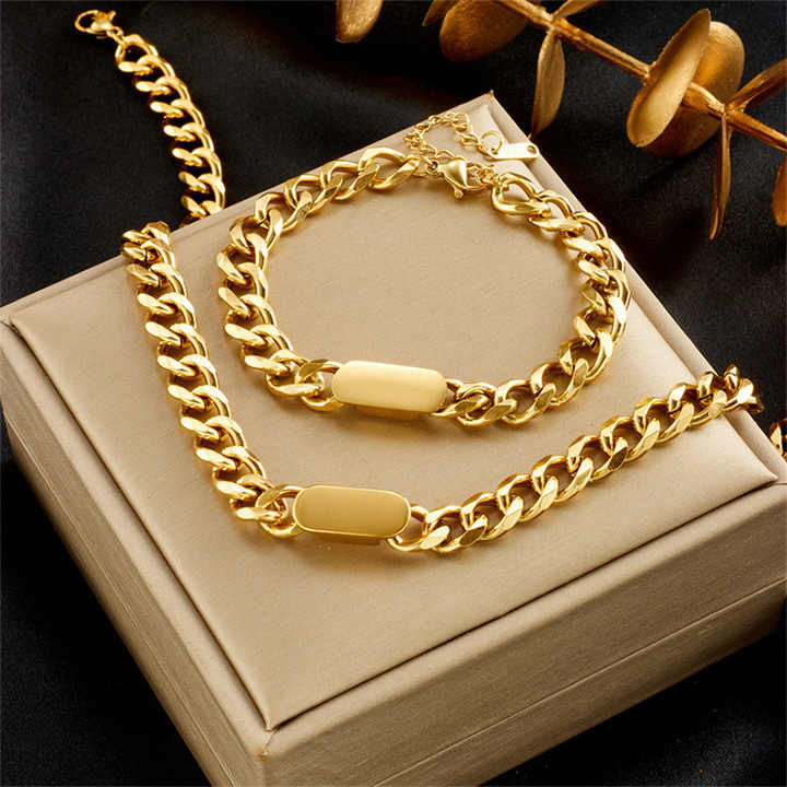 Signature Cuban Link Gold Set