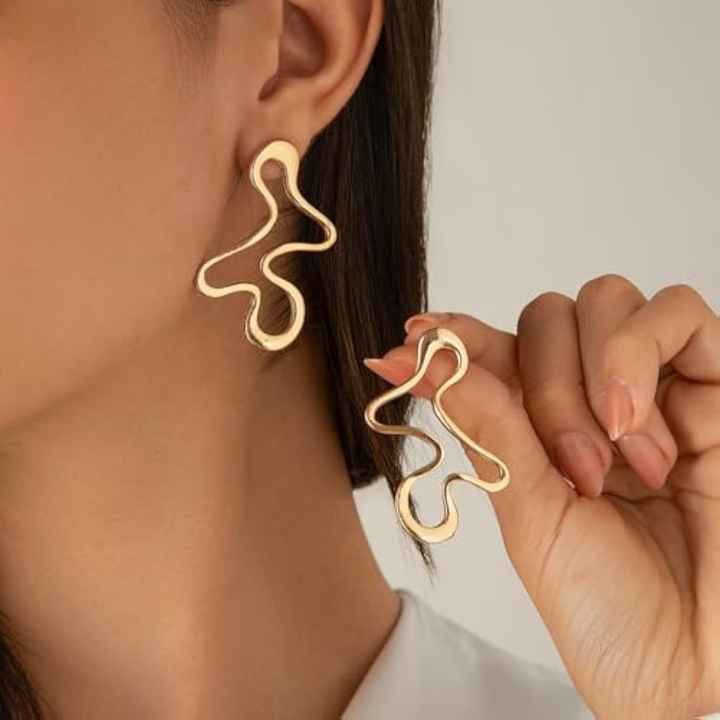 Sculptural 18k Gold Waterproof Studs