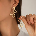 Sculptural 18k Gold Waterproof Studs