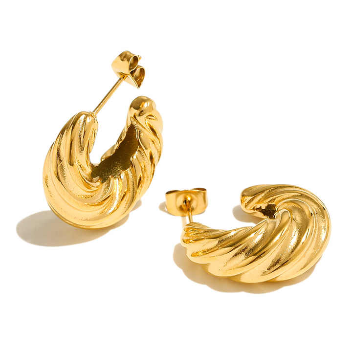 Waterproof 18k Gold Starfish Studs