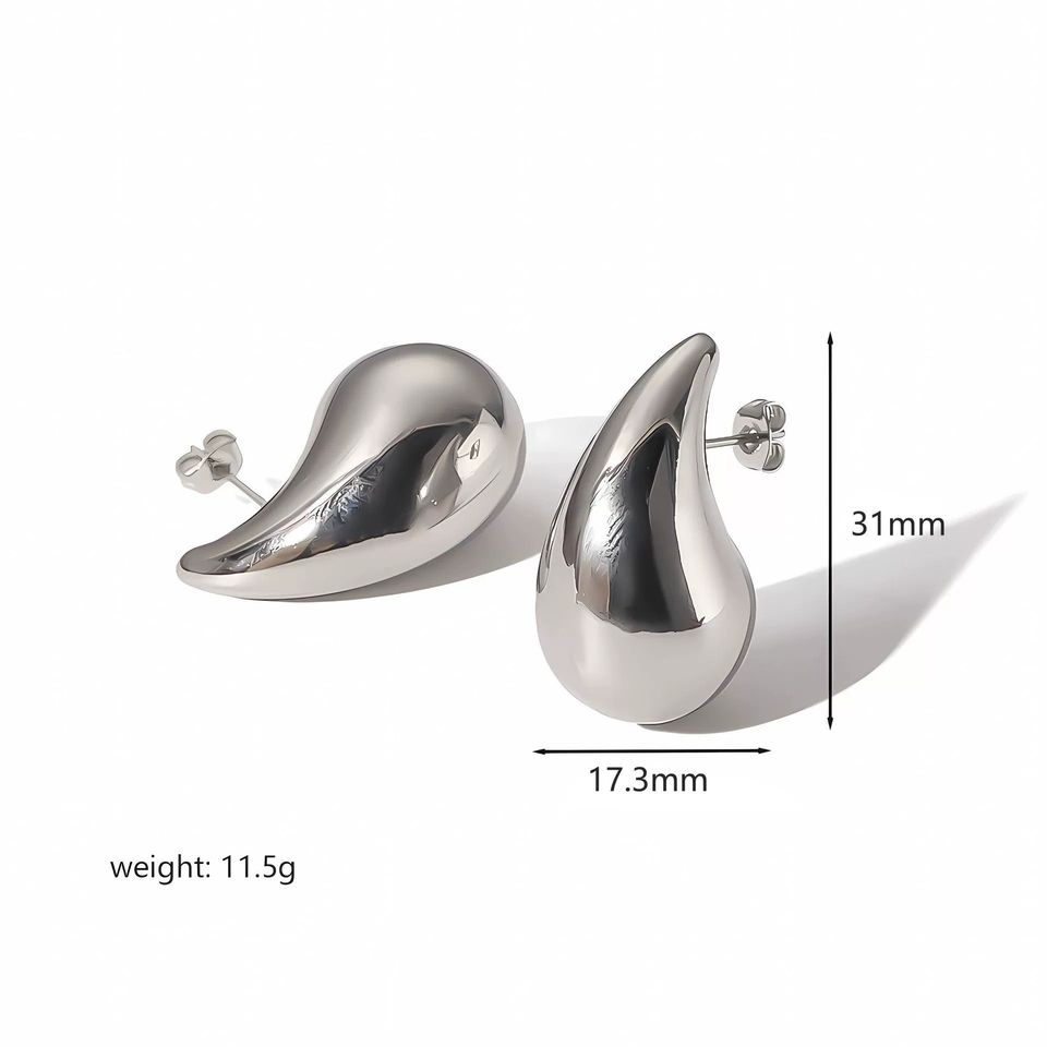 Liquid Metal Sculptural Stud Earrings
