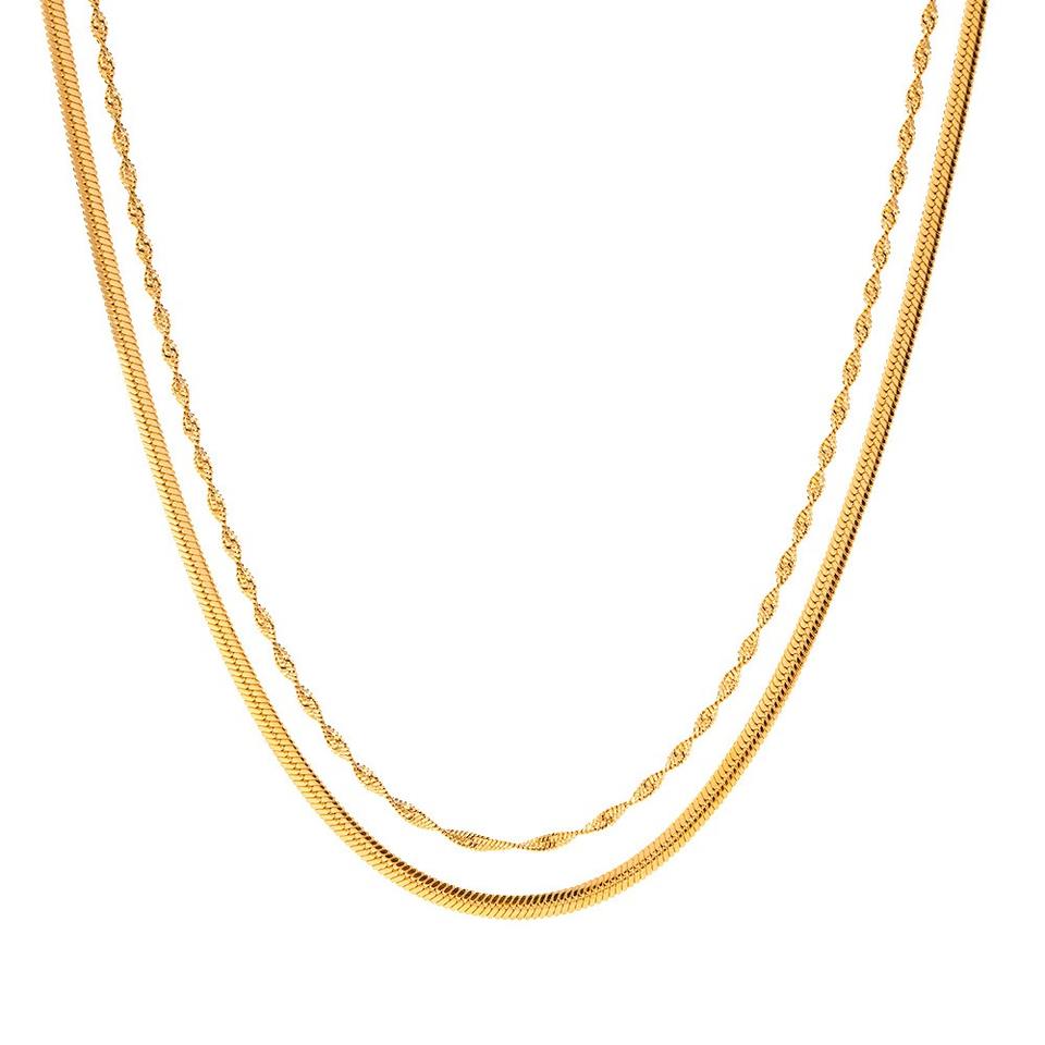 Double layer 18k Gold Plated  Necklace