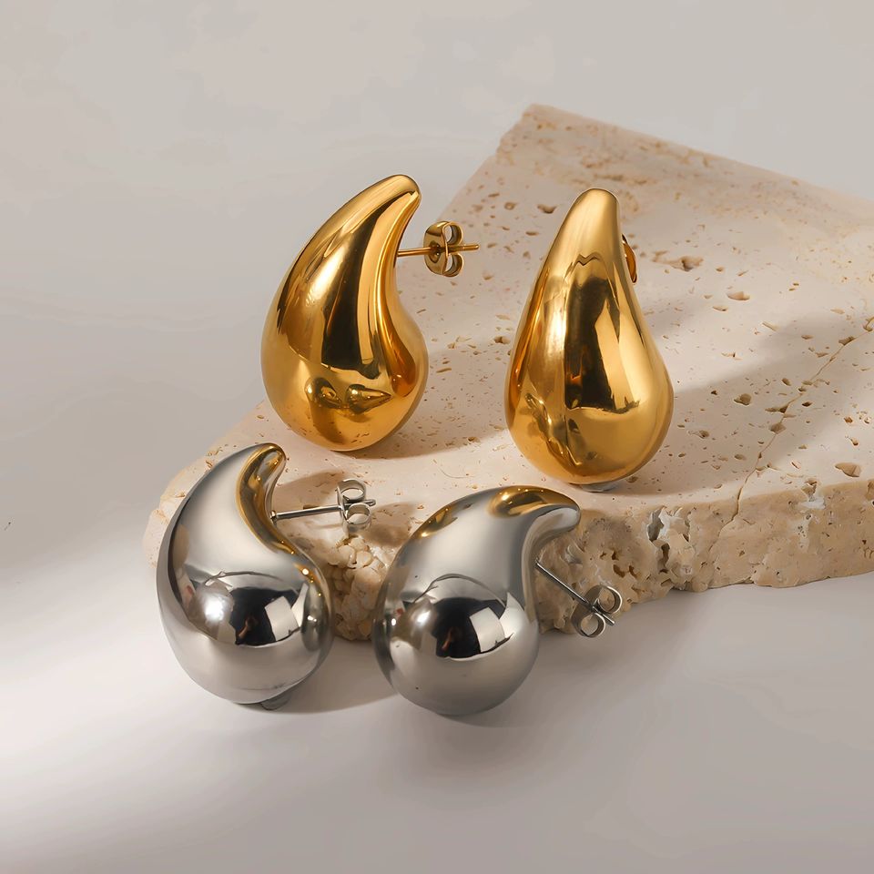 Liquid Metal Sculptural Stud Earrings
