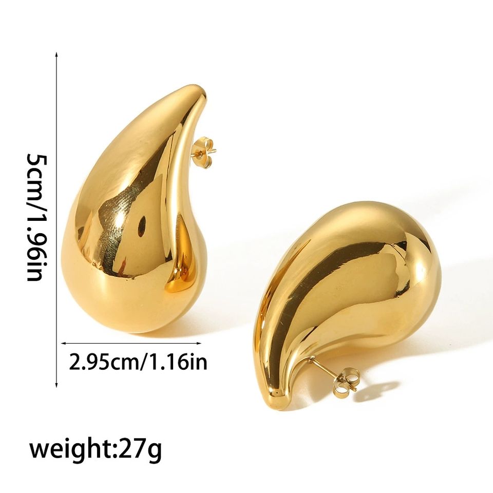 Liquid Metal Sculptural Stud Earrings